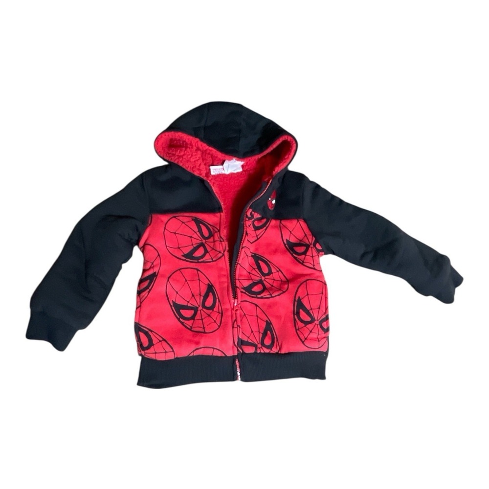 Marvel‎ Spiderman Full Zip Hoodie Child 5 Fully Sherpa Lined